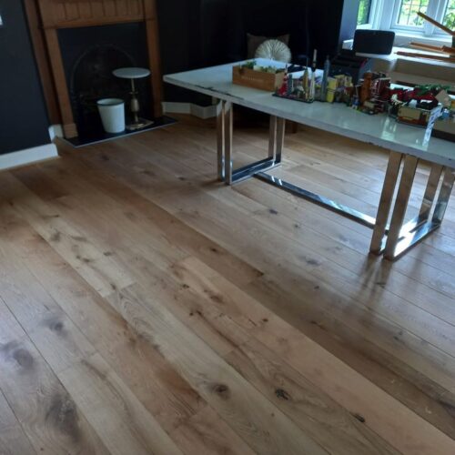 completed wood flooring